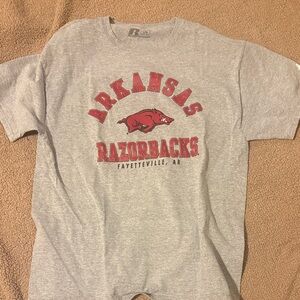 Russell Athletic Gray Arkansas Razorbacks Tee